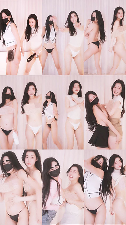 网红主播 in0410 韩国高颜主播双女互动热舞精选 10# 21V/2.82G*